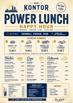 Power Lunch menu template preview