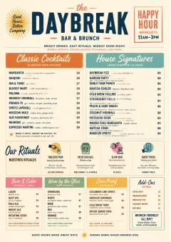 Modern Brunch Editorial menu template preview