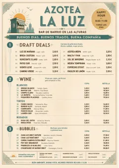 Sunrise Classic menu template preview