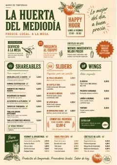 Market Fresh Midday menu template preview