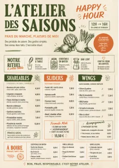 Market Fresh Midday menu template preview