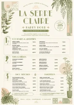 Garden Patio Day menu template preview