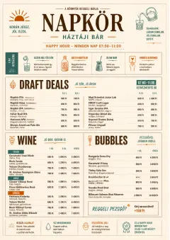Sunrise Classic menu template preview