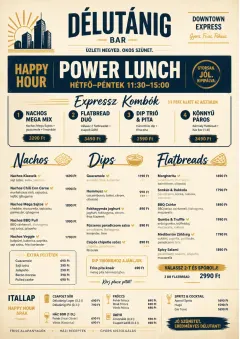 Power Lunch menu template preview
