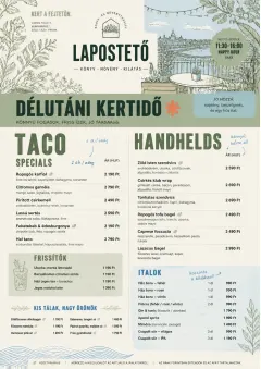 Garden Patio Day menu template preview