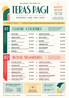 Modern Brunch Editorial menu template preview