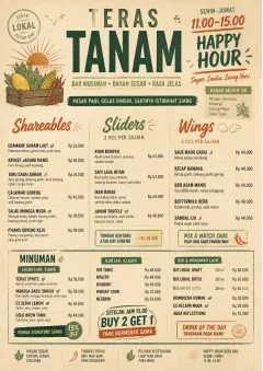 Market Fresh Midday menu template preview
