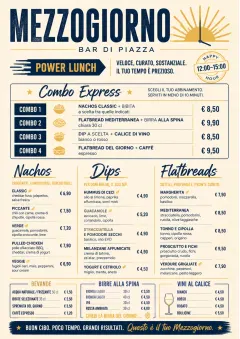 Power Lunch menu template preview