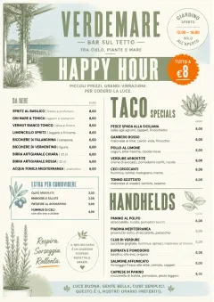 Garden Patio Day menu template preview