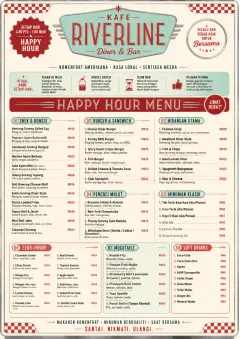 Diner Comfort menu template preview