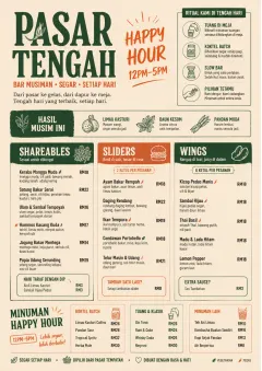 Market Fresh Midday menu template preview