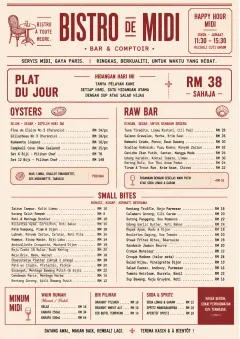 Bistro Midi menu template preview