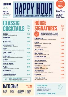 Modern Brunch Editorial menu template preview