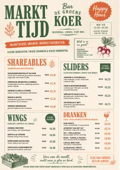 Market Fresh Midday menu template preview