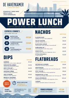 Power Lunch menu template preview