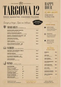 Market Fresh Midday menu template preview
