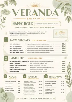 Garden Patio Day menu template preview