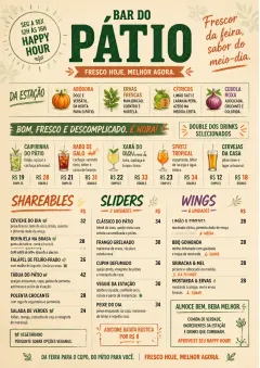 Market Fresh Midday menu template preview