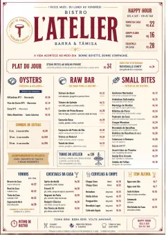 Bistro Midi menu template preview