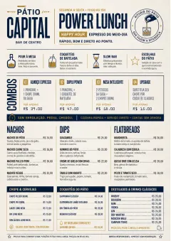Power Lunch menu template preview
