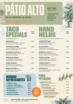 Garden Patio Day menu template preview