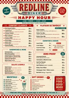 Diner Comfort menu template preview