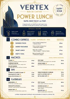 Power Lunch menu template preview