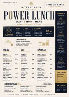 Power Lunch menu template preview