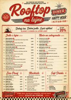 Diner Comfort menu template preview