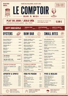 Bistro Midi menu template preview