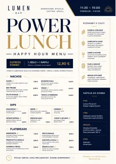 Power Lunch menu template preview