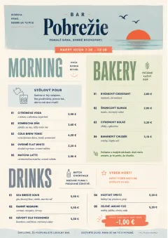 Sunrise Short Carte menu template preview