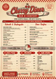 Diner Comfort menu template preview