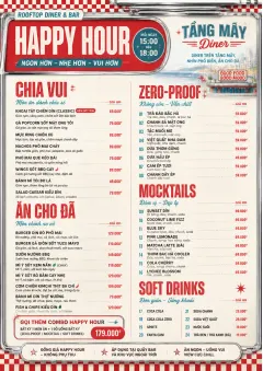 Diner Comfort menu template preview