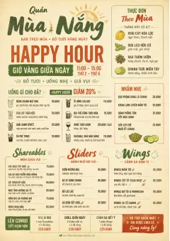 Market Fresh Midday menu template preview