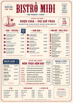 Bistro Midi menu template preview