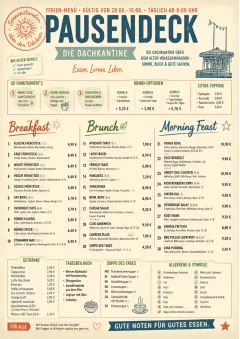 School Canteen menu template preview