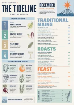 Monthly Seasonal menu template preview