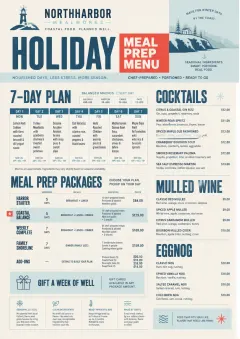 Meal Prep Box menu template preview