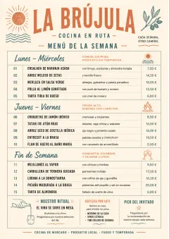 Weekly Board Clean menu template preview