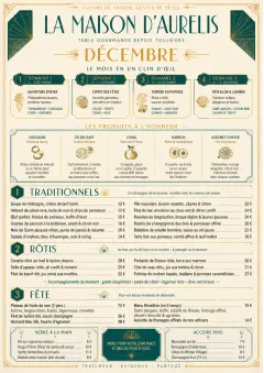 Monthly Seasonal menu template preview
