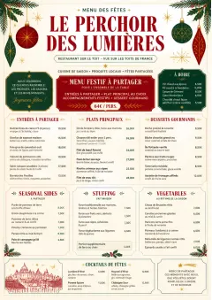 Holiday Festive menu template preview