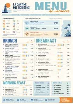 School Canteen menu template preview