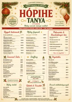 Holiday Festive menu template preview