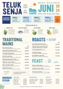 Monthly Seasonal menu template preview
