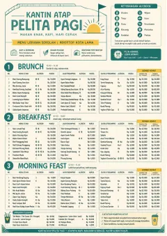 School Canteen menu template preview