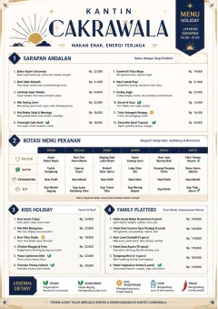 Corporate Canteen menu template preview