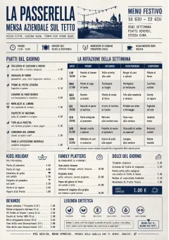 Corporate Canteen menu template preview