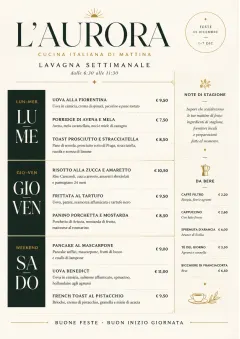 Weekly Board Clean menu template preview
