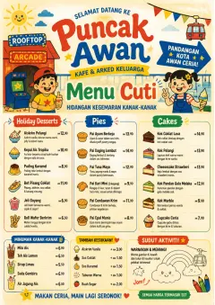 Kids Playful menu template preview